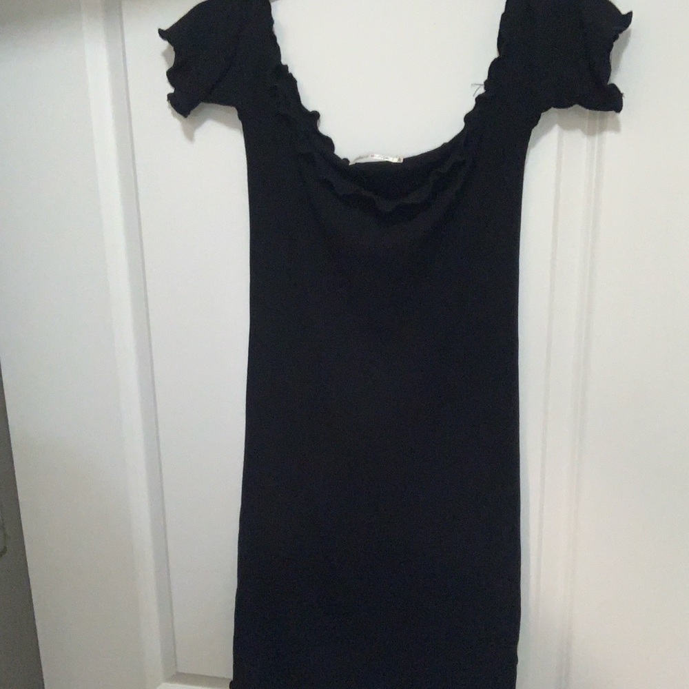 Little Black Ruffled Dress